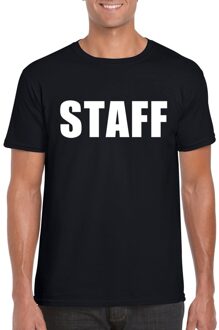 Bellatio Decorations Staff tekst t-shirt zwart heren 2XL