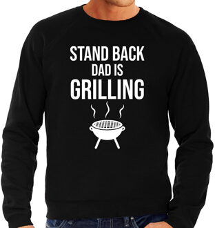 Bellatio Decorations Stand back dad is grilling barbecue / bbq sweater zwart voor heren M