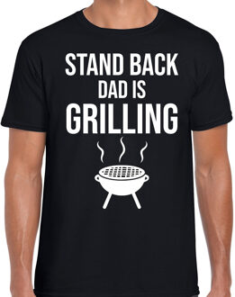 Bellatio Decorations Stand back dad is grilling barbecue / bbq t-shirt zwart voor heren XL