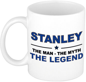 Bellatio Decorations Stanley The man, The myth the legend collega kado mokken/bekers 300 ml Donkerblauw