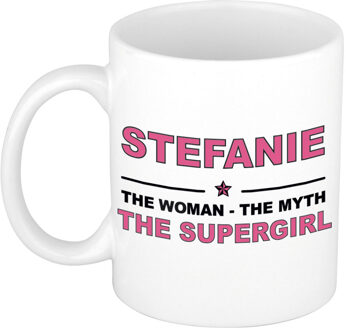 Bellatio Decorations Stefanie The woman, The myth the supergirl collega kado mokken/bekers 300 ml Oudroze