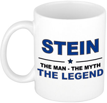 Bellatio Decorations Stein The man, The myth the legend collega kado mokken/bekers 300 ml Donkerblauw