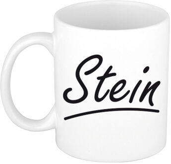 Bellatio Decorations Stein voornaam kado beker / mok sierlijke letters - gepersonaliseerde mok met naam - Naam mokken Multikleur