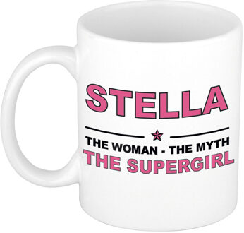 Bellatio Decorations Stella The woman, The myth the supergirl collega kado mokken/bekers 300 ml Oudroze