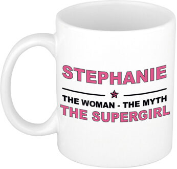 Bellatio Decorations Stephanie The woman, The myth the supergirl pensioen cadeau mok/beker 300 ml