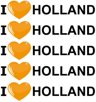Bellatio Decorations Sticker - 10x - I love Holland - 19 x 4 cm - Nederland - landenthema