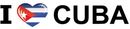 Bellatio Decorations Sticker - I love Cuba - 19 x 4 cm - Cuba - landenthema Multi
