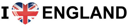 Bellatio Decorations Sticker - I love England - 19 x 4 cm - Engeland - landenthema
