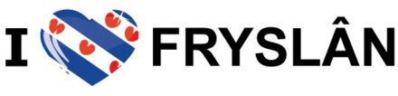 Bellatio Decorations Sticker - I love Fryslan - 19 x 4 cm - Fryslan - landenthema