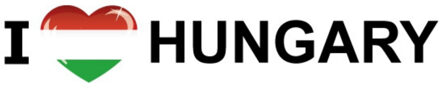 Bellatio Decorations Sticker - I love Hungary - 19 x 4 cm - Hongarije - landenthema Multi