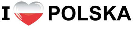 Bellatio Decorations Sticker - I love Polska - 19 x 4 cm - Polen - landenthema Multi
