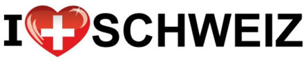 Bellatio Decorations Sticker - I love Schweiz - 19 x 4 cm - Zwitserland - landenthema