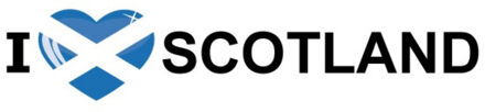 Bellatio Decorations Sticker - I love Scotland - 19 x 4 cm - Schotland - landenthema Multi
