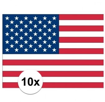 Bellatio Decorations Stickers USA vlaggen 10x
