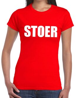 Bellatio Decorations Stoer fun t-shirt rood voor dames 2XL - Feestshirts