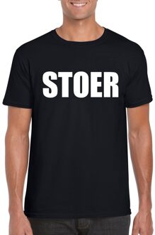 Bellatio Decorations Stoer fun t-shirt zwart voor heren S - Feestshirts