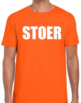 Bellatio Decorations Stoer tekst t-shirt oranje heren 2XL