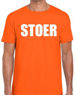 Bellatio Decorations Stoer tekst t-shirt oranje heren