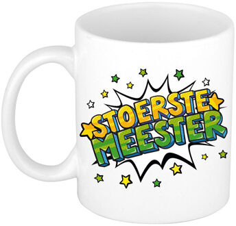 Bellatio Decorations Stoerste meester cadeau mok / beker wit 300 ml - feest mokken