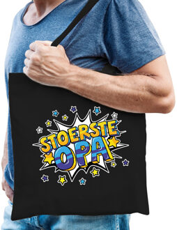 Bellatio Decorations Stoerste opa katoenen tas zwart voor heren