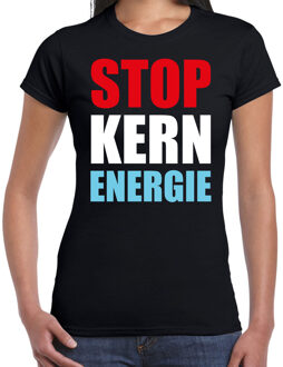 Bellatio Decorations Stop kern energie demonstratie / protest t-shirt zwart voor dames 2XL