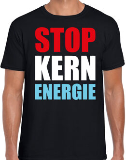 Bellatio Decorations Stop kern energie demonstratie / protest t-shirt zwart voor heren 2XL