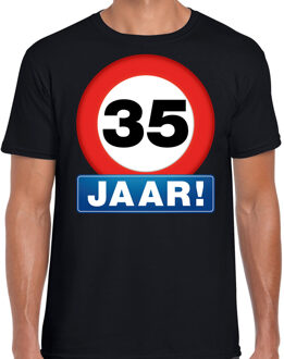 Bellatio Decorations Stopbord 35 jaar verjaardag t-shirt zwart voor heren 2XL