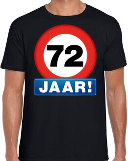 Bellatio Decorations Stopbord 72 jaar verjaardag t-shirt - zwart - heren - 72e verjaardag - Happy Birthday shirts / kleding M
