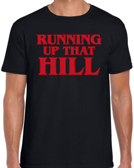 Bellatio Decorations Stranger Halloween verkleed shirt running that hill zwart voor heren 2XL - Feestshirts