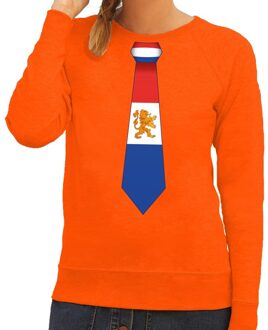 Bellatio Decorations Stropdas Holland sweater oranje dames 2XL - Feesttruien