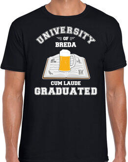 Bellatio Decorations Studenten carnaval t-shirt zwart university of Breda voor heren 2XL