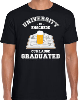 Bellatio Decorations Studenten carnaval t-shirt zwart university of Enschede voor heren L