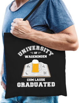 Bellatio Decorations Studenten verkleed tas zwart university of Wageningen voor heren
