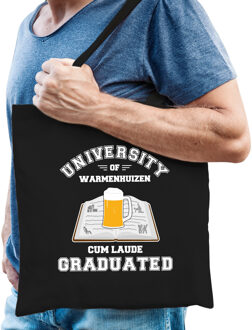 Bellatio Decorations Studenten verkleed tas zwart university of Warmenhuizen voor heren