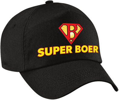 Bellatio Decorations Super boer festival pet zwart volwassenen