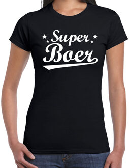 Bellatio Decorations Super boer t-shirt zwart dames - beroepen shirt L