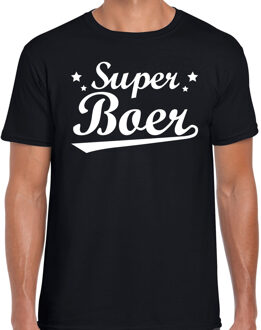 Bellatio Decorations Super boer t-shirt zwart heren - beroepen shirt L