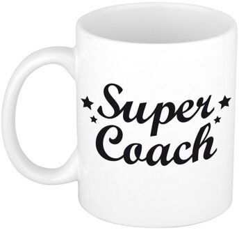 Bellatio Decorations Super coach cadeau mok / beker 300 ml - feest mokken Wit