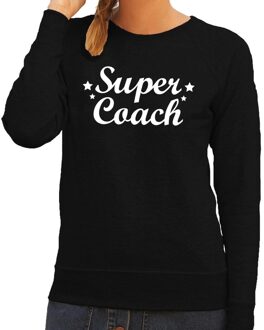 Bellatio Decorations Super coach cadeau sweater zwart dames