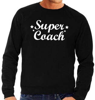 Bellatio Decorations Super coach cadeau sweater zwart voor heren 2XL