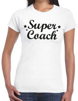 Bellatio Decorations Super Coach cadeau t-shirt wit voor dames