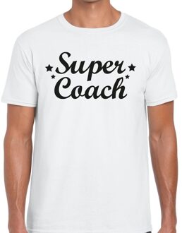 Bellatio Decorations Super Coach cadeau t-shirt wit voor heren 2XL