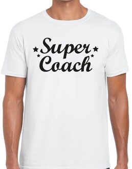 Bellatio Decorations Super Coach cadeau t-shirt wit voor heren