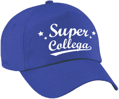 Bellatio Decorations Super collega cadeau pet / baseball cap blauw voor dames en heren -  kado voor collegas