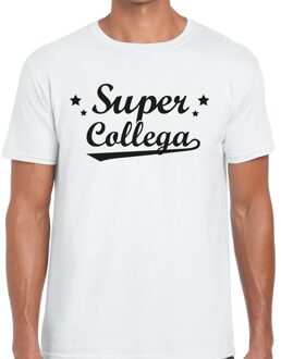 Bellatio Decorations Super collega cadeau t-shirt wit heren M