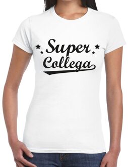Bellatio Decorations Super collega cadeau t-shirt wit voor dames S
