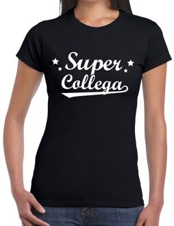 Bellatio Decorations Super collega cadeau t-shirt zwart voor dames XS