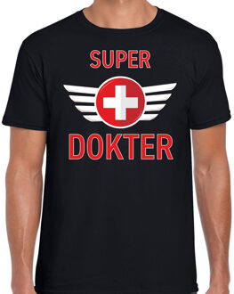 Bellatio Decorations Super dokter cadeau t-shirt zwart voor heren 2XL