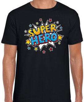 Bellatio Decorations Super hero cadeau t-shirt zwart voor heren 2XL