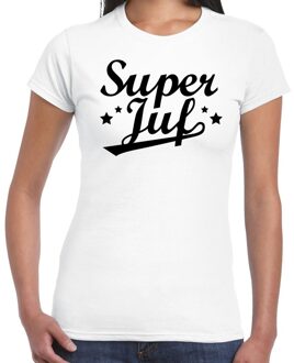 Bellatio Decorations Super juf cadeau t-shirt wit voor dames